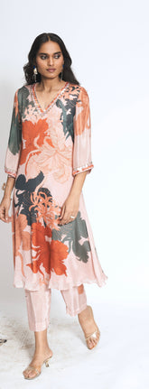 Zia - kurta set - Coral